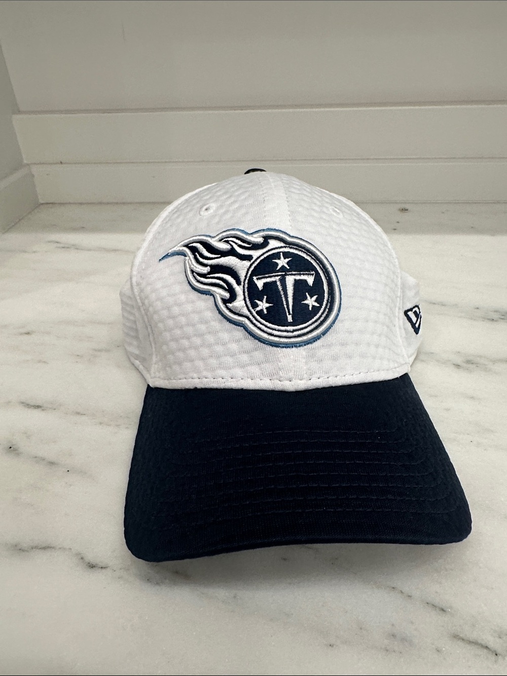 New Era White and Navy Tennessee Titans Hat.  Great condition